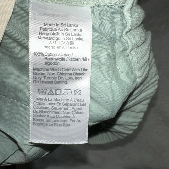 NEW Madewell Gauze Cotton Shorts Beachy Coastal Green Lightweight Minimalist M - Picture 7 of 7